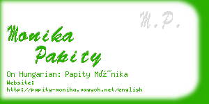 monika papity business card